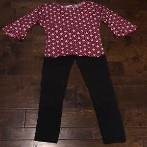 EEUC pink and black geometric print top!